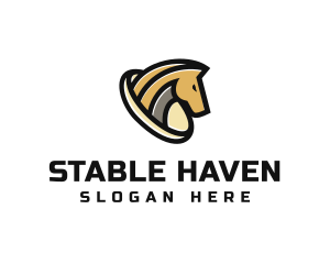 Golden Horse Equine logo design