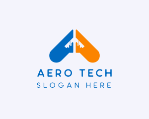 Aero - Aviation Plane Letter A logo design