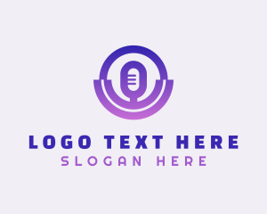 Microphone - Sound Podcast Mic logo design