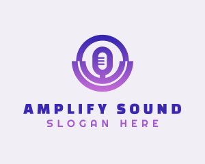 Sound Podcast Mic logo design