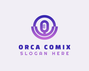 Vlog - Sound Podcast Mic logo design