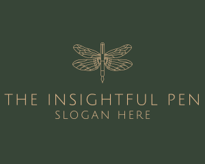 Dragonfly Fountain Pen logo design