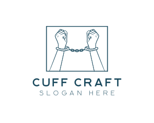 Inmate Prison Handcuffs logo design