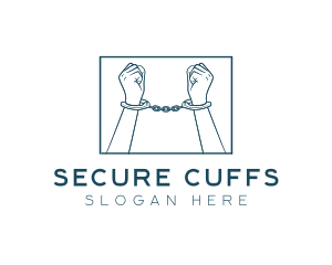 Inmate Prison Handcuffs logo design