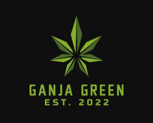 Natural Marijuana Leaf logo design