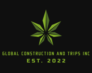 Organic - Natural Marijuana Leaf logo design