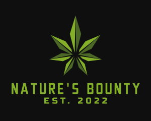 Natural Marijuana Leaf logo design