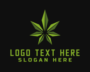 Natural Marijuana Leaf Logo