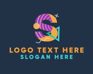 Playful - Pop Art Letter S logo design