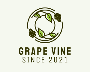 Vineyard Grapes Agriculture  logo design