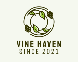 Vineyard Grapes Agriculture  logo design