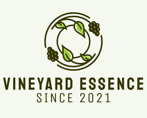 Vineyard Grapes Agriculture  logo design