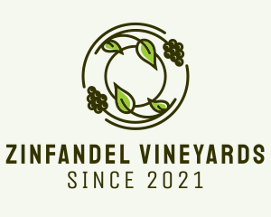 Vineyard Grapes Agriculture  logo design