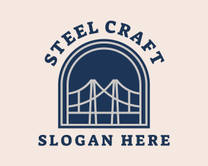Steel - Steel Road Bridge logo design