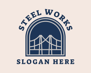 Steel - Steel Road Bridge logo design