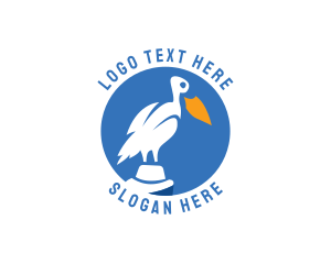 Bird Sanctuary - Pelican Bird Wildlife logo design