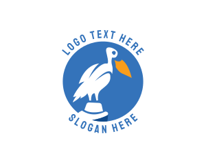 Pelican Bird Wildlife Logo