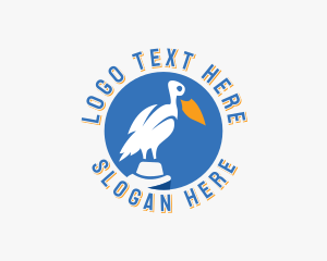 Pelican Bird Wildlife Logo