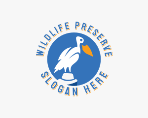 Pelican Bird Wildlife logo design