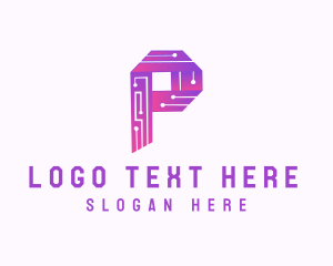Software Technician Letter P Logo