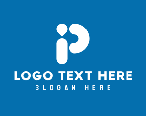 Negative Space - Modern Digital Business Letter P logo design