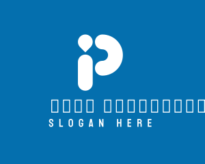 Modern Digital Business Letter P Logo