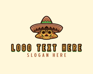 Diner - Mexican Nacho Skull logo design