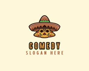Gourmet - Mexican Nacho Skull logo design