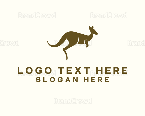Kangaroo Wildlife Animal Logo