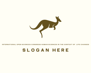 Savanna - Kangaroo Wildlife Animal logo design