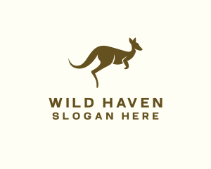 Kangaroo Wildlife Animal logo design