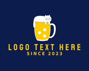 Pub - Cat Foam Craft Beer logo design