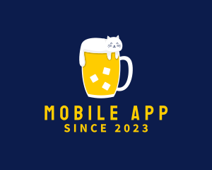 Beer Mug - Cat Foam Craft Beer logo design