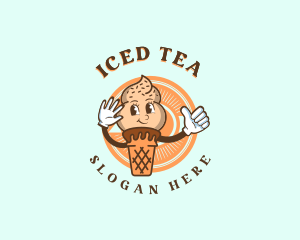 Happy Soft Serve Sundae logo design