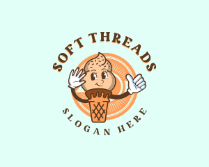 Happy Soft Serve Sundae logo design