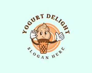 Yogurt - Happy Soft Serve Sundae logo design