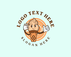 Ice Cream - Happy Soft Serve Sundae logo design