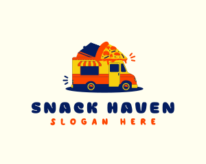 Pizza Food Truck logo design