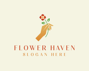 Flower Hand Garden logo design