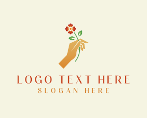 Flower Hand Garden Logo