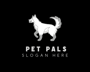 Pet Husky Dog logo design