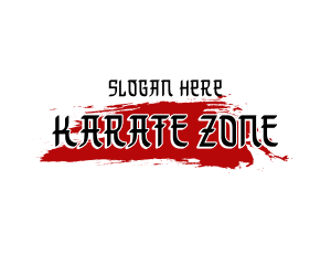 Karate - Asian Grunge Wordmark logo design