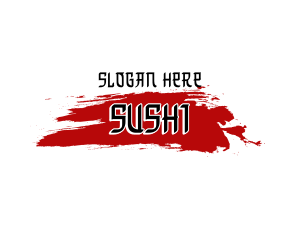 Asian Grunge Wordmark logo design