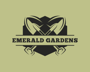 Landscaping Shovel Tool logo design