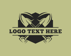 Planting - Landscaping Shovel Tool logo design