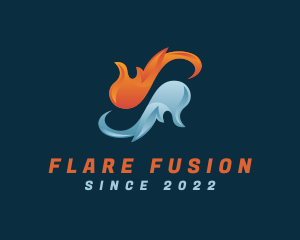 Fire Water Element logo design