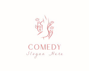 Female - Floral Female Body logo design