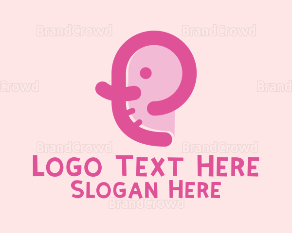 Cute Baby Elephant Logo