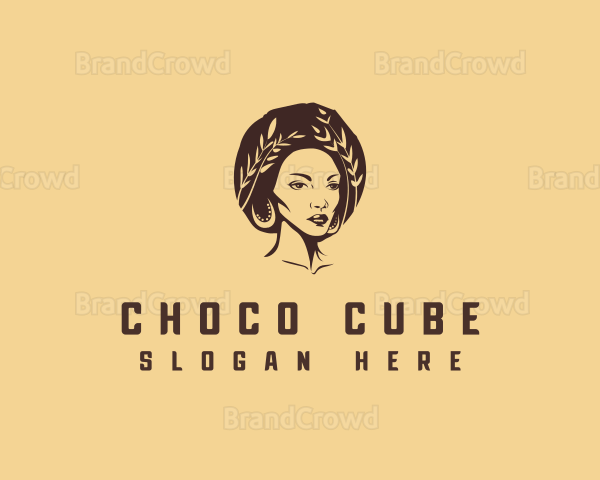 Afro Curls Woman Logo
