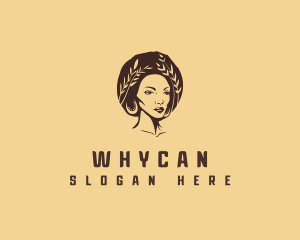 Hair Stylist - Afro Curls Woman logo design